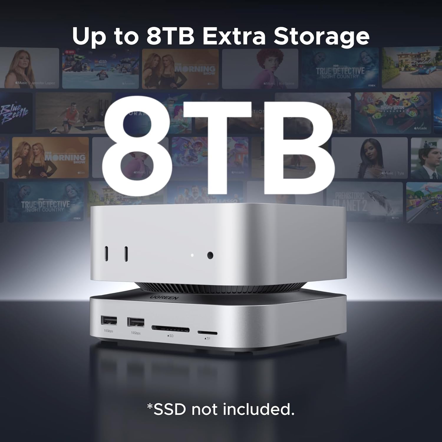 【開封済　未使用】UGREEN Mac mini M4/M4 Pro 専用ハブ UGREEN Mac mini M4/M4 Pro専用USB-Cハブで拡張性を大幅にアップ